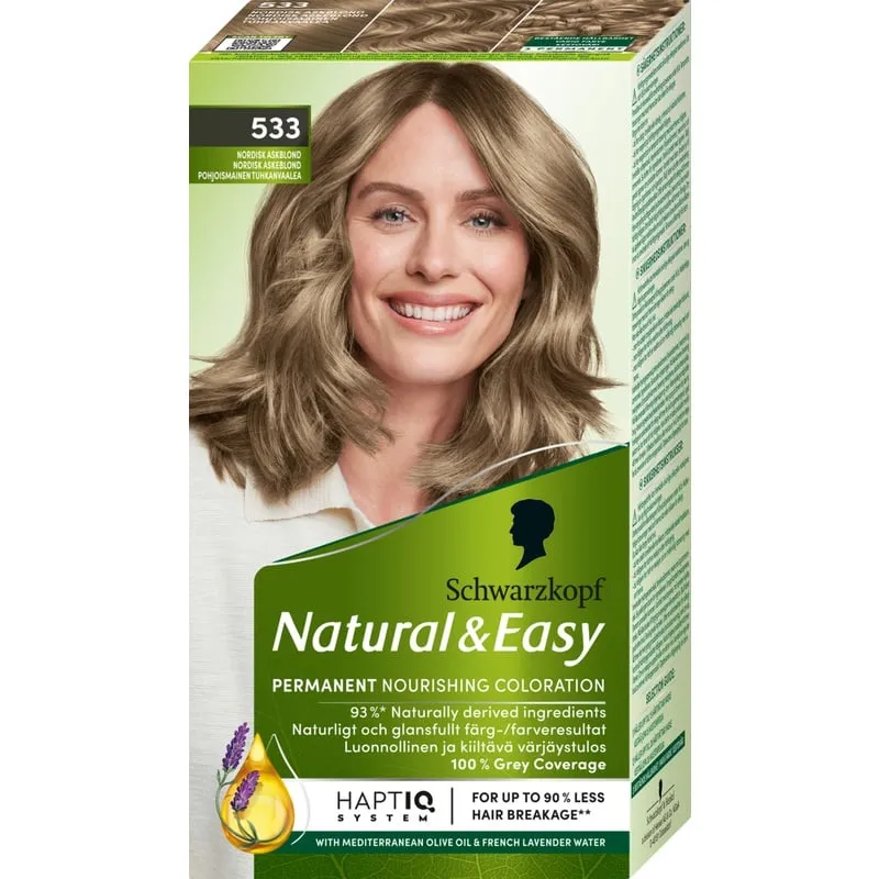 Bild 1 för Schwarzkopf Natural & Easy Hårfärg 533 Nordisk Askblond