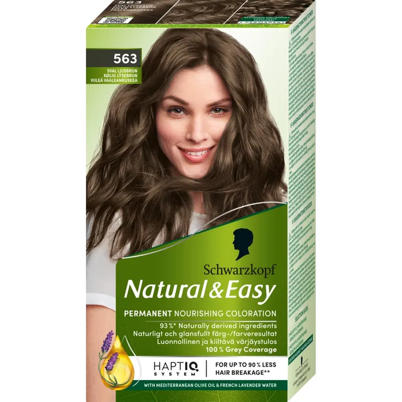 Bild 2 för Schwarzkopf Natural & Easy Hårfärg 563 Sval Ljusbrun
