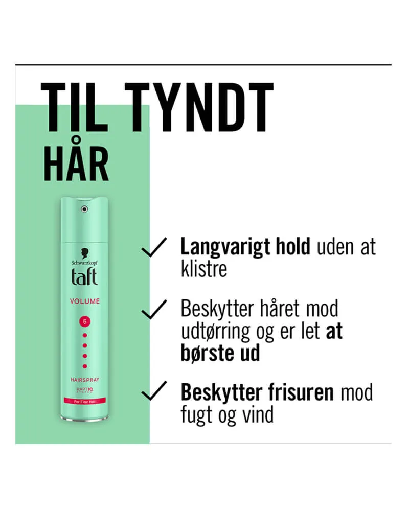 Bild 2 för Schwarzkopf Taft Hairspray Volume Hold Level 5 250 ml
