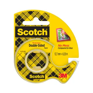 Produktfoto för Scotch® Dubbelhäftande tejp 136D 6mx12mm