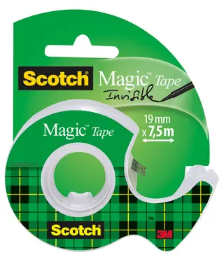 Produktfoto för Scotch® Magic kontorstejp, 7,5 m x 19 mm, genomskinlig