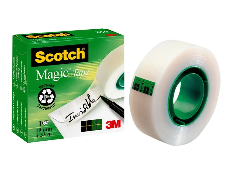 Alternativ bild 0 för Scotch® Magic™ osynlig tejp 19mmx33m genomskinlig