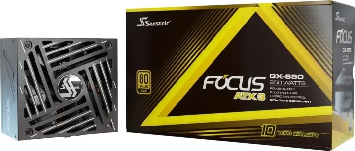 Alternativ bild 0 för Seasonic FOCUS GX-850 (2024) Strömförsörjning - 850 Watt - 135 mm - ATX 3.1 - 80 Plus Gold certificate