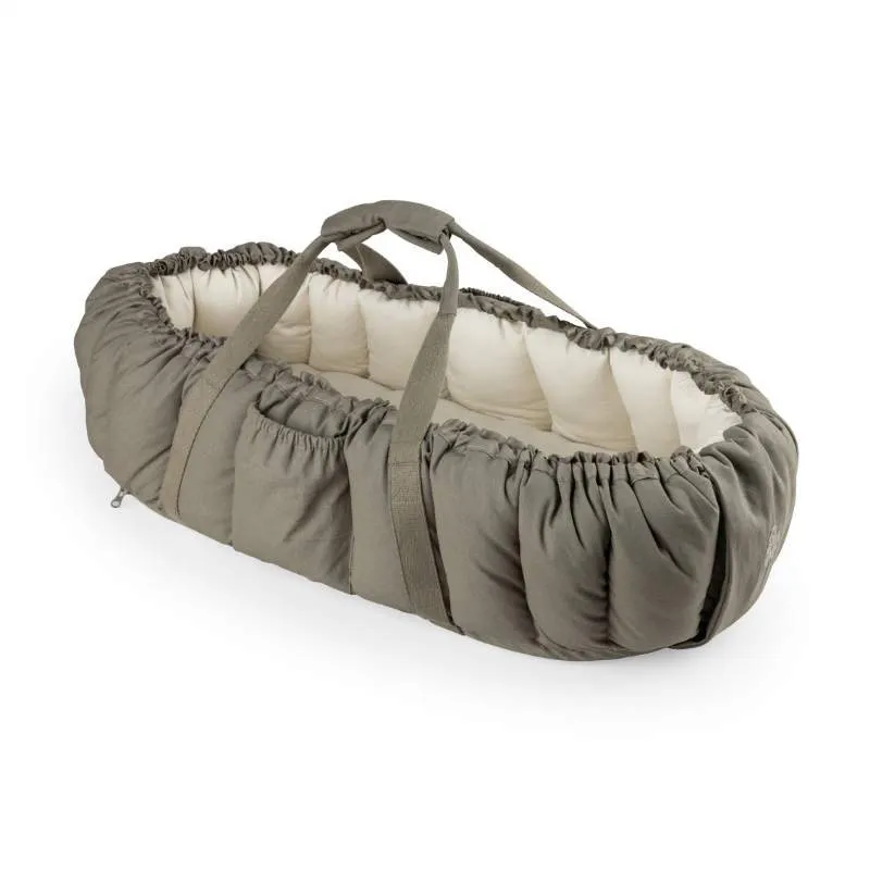 Bild 1 för Sebra - 3-in-1 Babynest - Baby Nest - Dark Olive - H19 x L72 x B40 cm