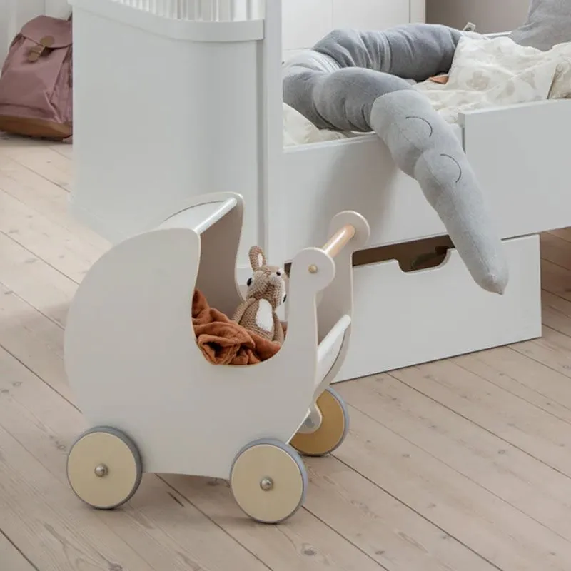 Bild 2 för Sebra dockvagn, vit