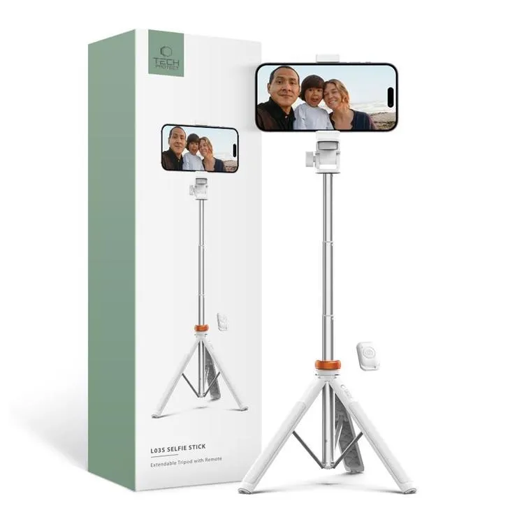Alternativ bild 0 för Selfie stick Tech-Protect TECH-PROTECT L03S BLUETOOTH SELFIE STICK TRIPOD WHITE