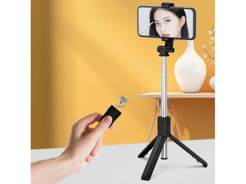 Alternativ bild 0 för Selfiestick Teleskopstativ 0.7m för Mobil - Svart