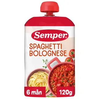 Produktfoto för Semper Spagetti Bolognese 6 Mån 120g