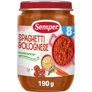 Produktfoto för Semper Spaghetti Bolognese 8 månader
