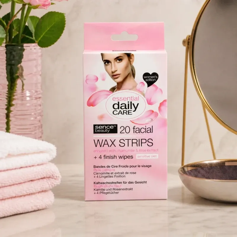 Bild 2 för Sencebeauty Essential daily Care Hair Removal Wax Strips Sensitive Ski