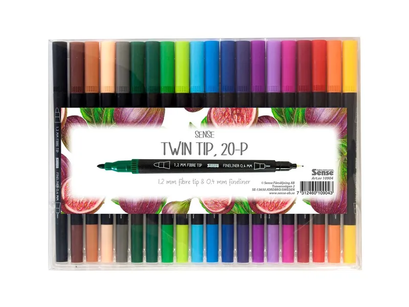 Alternativ bild 0 för Sense Fineliner dubbelspets