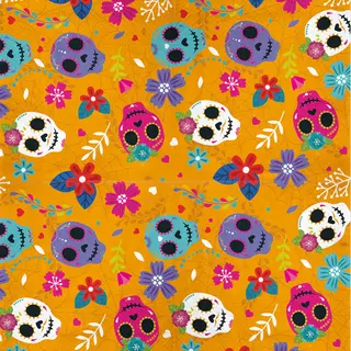 Produktfoto för Servetter Day Of The Dead Orange 10-pack