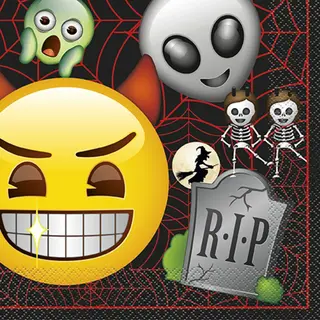 Produktfoto för Servetter Emoji Halloween 16-pack