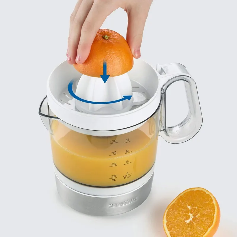 Bild 2 för SEVERIN CP 3535 - citrus press - brushed stainless steel/white