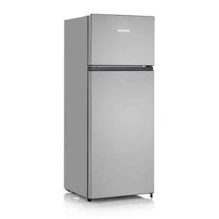 Produktfoto för SEVERIN DT 8761 - Kylskåp/frys - toppfrys - bredd: 54.2 cm - djup: 55 cm - höjd: 143.4 cm - 206 liter - Klass E - silver