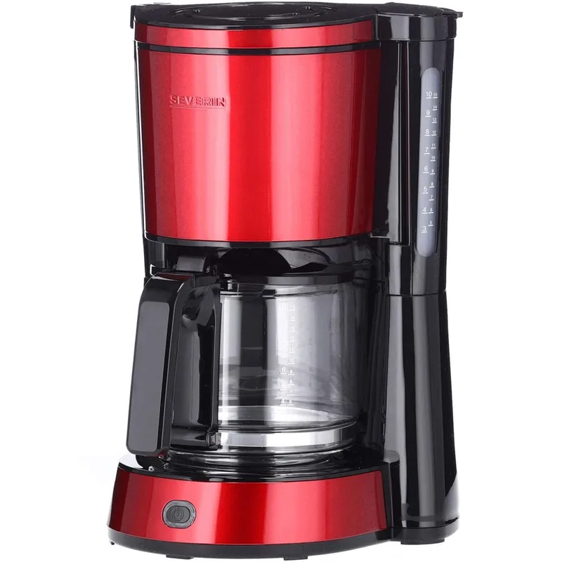 Bild 2 för SEVERIN KA 4817 - Kaffemaskin - 10 koppar - fire red metallic/black