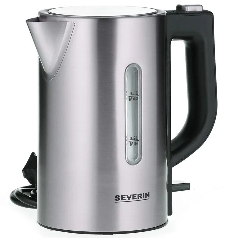 Bild 1 för SEVERIN WK 3647 Mini Travel - Vattenkokare - 0.5 liter - 1.1 kW - borstat stål/svart