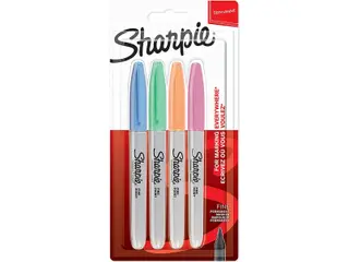Produktfoto för Sharpie permanenta märkpennor | Fin spets | Pastellfärger | 4 stycken