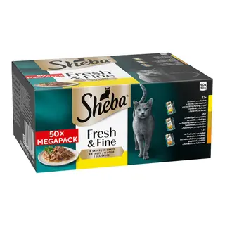 Produktfoto för Sheba SHEBA Fresh&amp Fine Poultry Flavours 50x 50g Sachet - våtfoder för katter