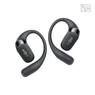 Produktfoto för SHOKZ OpenFit 2+, Trådlös, Samtal/musik, 4,8 g, Hörlurar, Svart