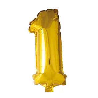 Produktfoto för Sifferballong i guldfolie 86 cm, #1