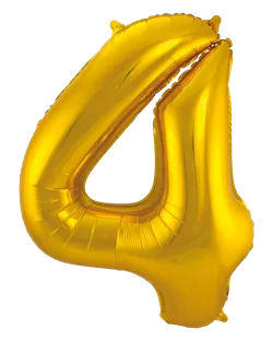 Alternativ bild 0 för Sifferballong i guldfolie 86 cm, #4
