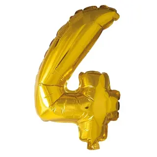 Produktfoto för Sifferballong i guldfolie 86 cm, #4