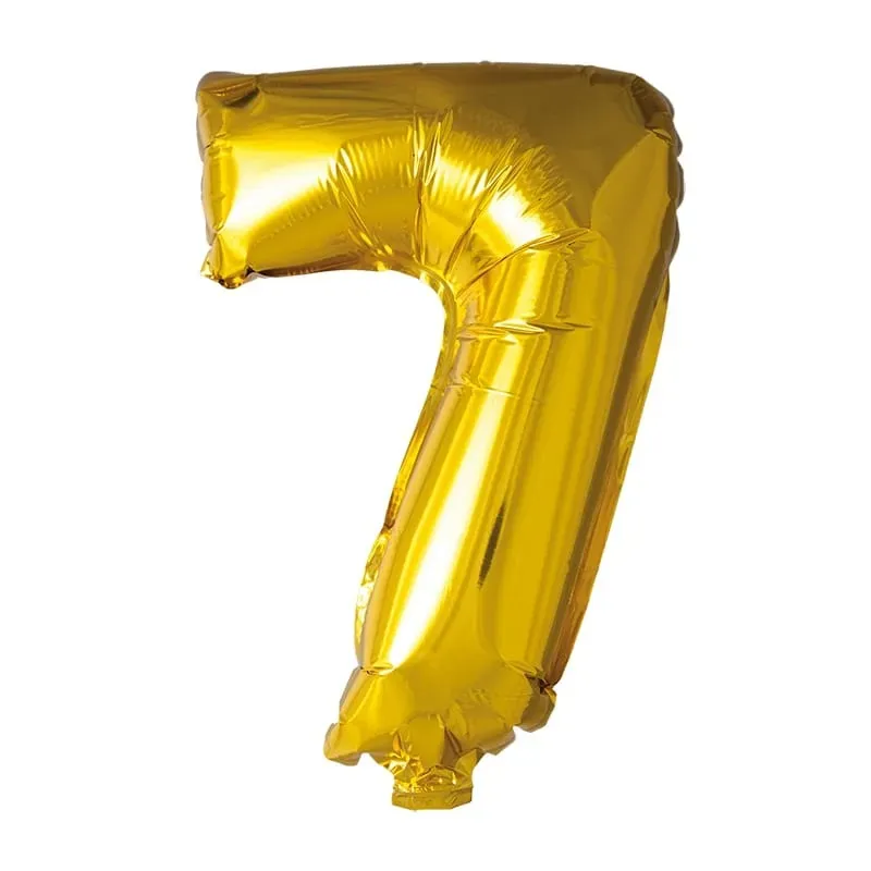 Alternativ bild 0 för Sifferballong i guldfolie 86 cm, #7