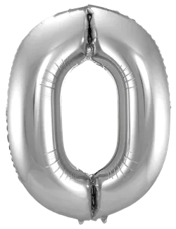 Alternativ bild 0 för Sifferballong i silverfolie 86 cm, #0