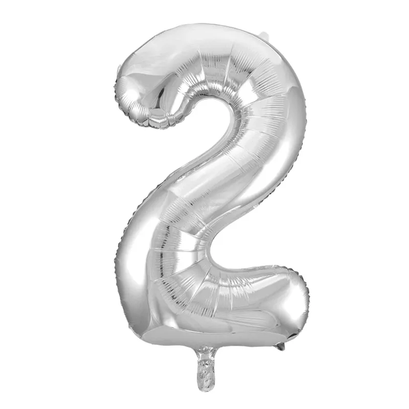 Alternativ bild 0 för Sifferballong i silverfolie 86 cm, #2