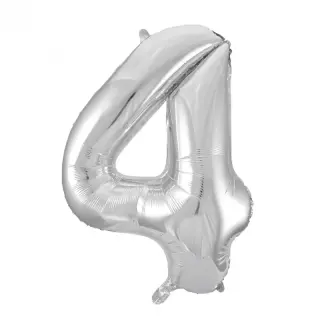 Produktfoto för Sifferballong i silverfolie 86 cm, #4