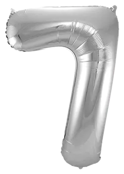 Produktfoto för Sifferballong i silverfolie 86 cm, #7