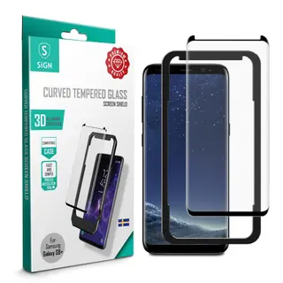 Produktfoto för SiGN 3D Skärmskydd i Härdat Glas för Samsung Galaxy S8 Plus