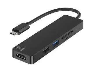 Produktfoto för SiGN 5-i-1 USB-C-adapter HDMI 4K MicroSD, max 15W, 5V, 3A - Svart