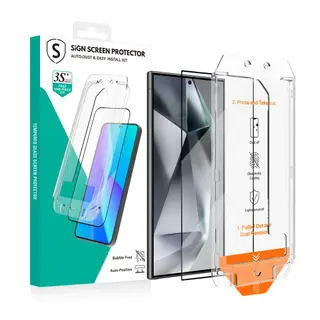 Produktfoto för SiGN Heltäckande Skärmskydd för Samsung Galaxy S24 Ultra + Monteringsram