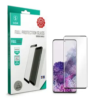 Produktfoto för SiGN Heltäckande Skärmskydd i Härdat Glas för Samsung Galaxy S20