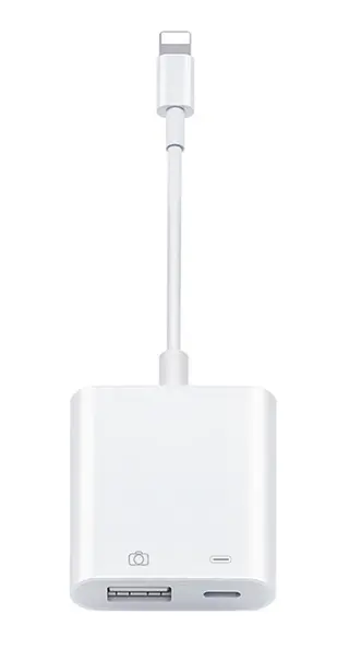 Produktfoto för SiGN Lightning & USB Kamera Adapter 5V, 1A - Vit