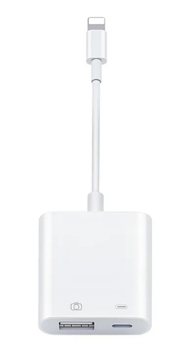 Alternativ bild 0 för SiGN Lightning & USB Kamera Adapter 5V, 1A - Vit