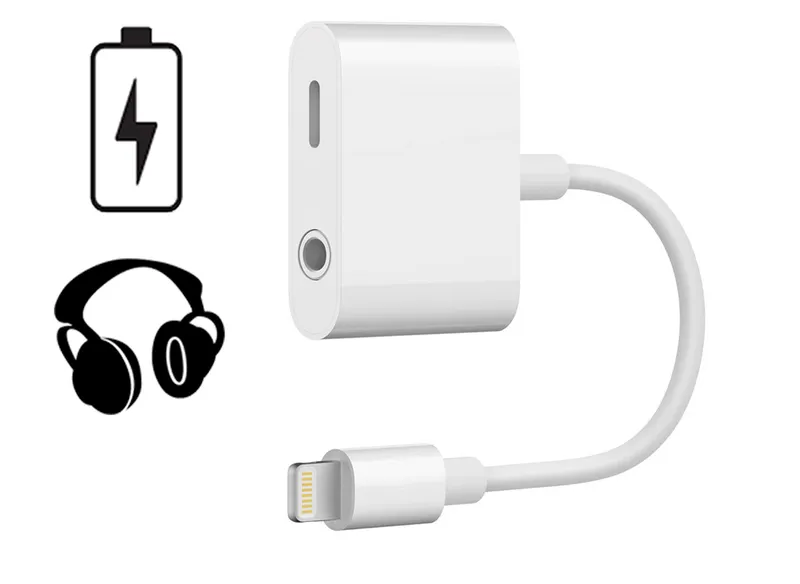 Alternativ bild 0 för SiGN Lightning till 3.5mm Adapter för Ljud & Laddning, 12W, 10cm - Vit