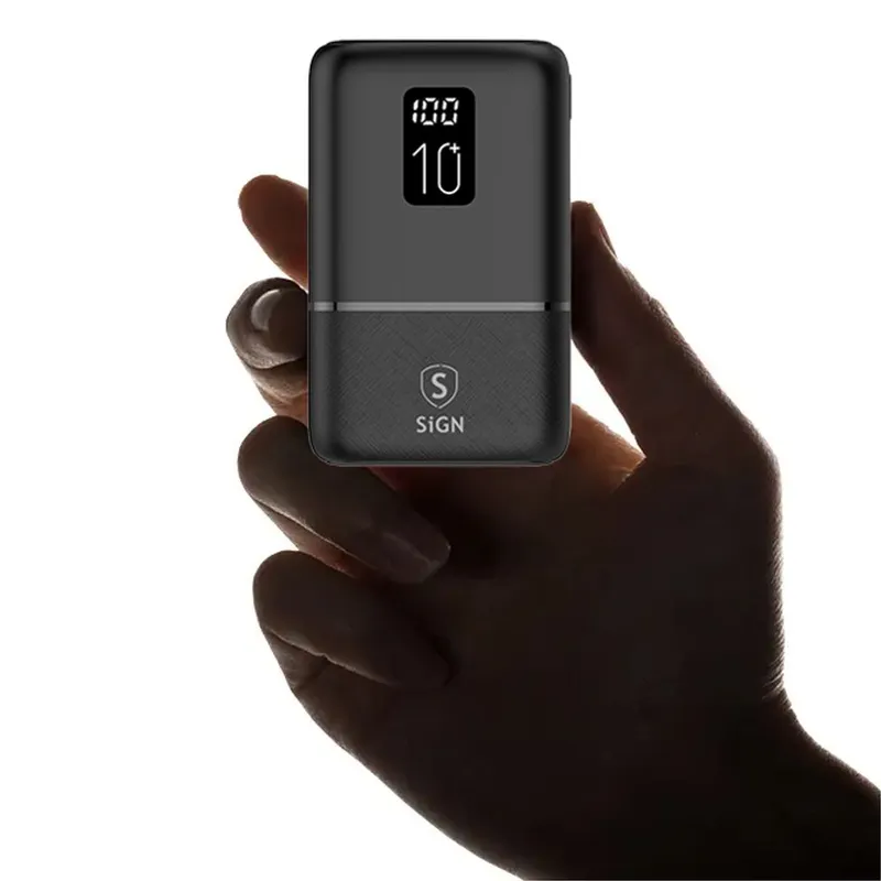 Alternativ bild 0 för SiGN Mini Q.C Powerbank med Display 10.000mAh - Svart