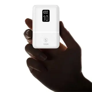 Produktfoto för SiGN Mini Q.C Powerbank med Display 10.000mAh - Vit