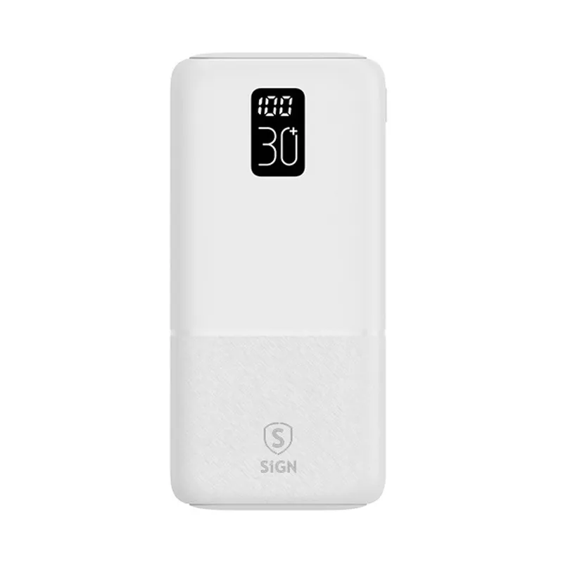 Alternativ bild 0 för SiGN Powerbank 30.000mAh USB-C & USB-A - Vit