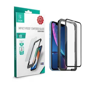 Produktfoto för SiGN Skärmskydd i Härdat Glas för iPhone 11 & XR + Monteringsram