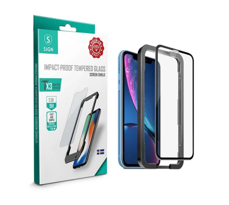 Alternativ bild 0 för SiGN Skärmskydd i Härdat Glas för iPhone 11 & XR + Monteringsram