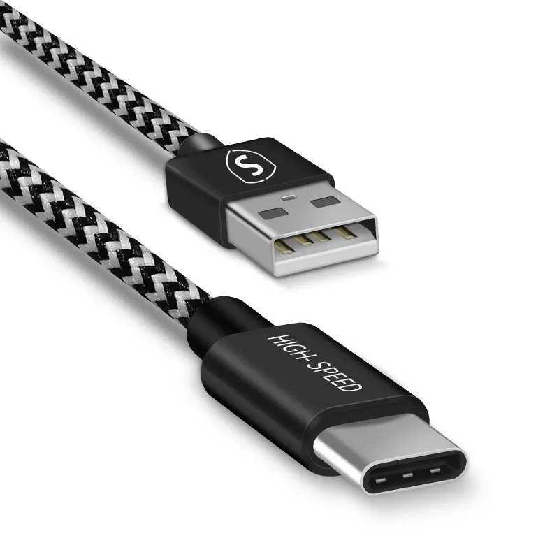 Alternativ bild 0 för SiGN Skin USB-A till USB-C kabel 2.1A, 2m - Svart/Vit