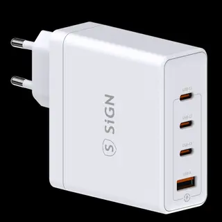 Produktfoto för SiGN Snabb Laddare 140W 3x USB-C / 1x USB-A - Vit