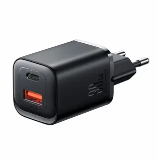Produktfoto för SiGN Snabbladdare USB & USB-C, PD & Q.C 3.0, 3A, 30W - Svart