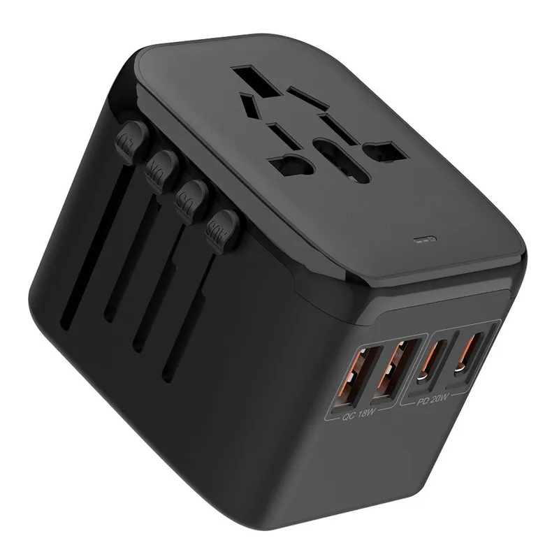 Alternativ bild 0 för SiGN Universal Reseadapter med USB-portar, 20W - Svart