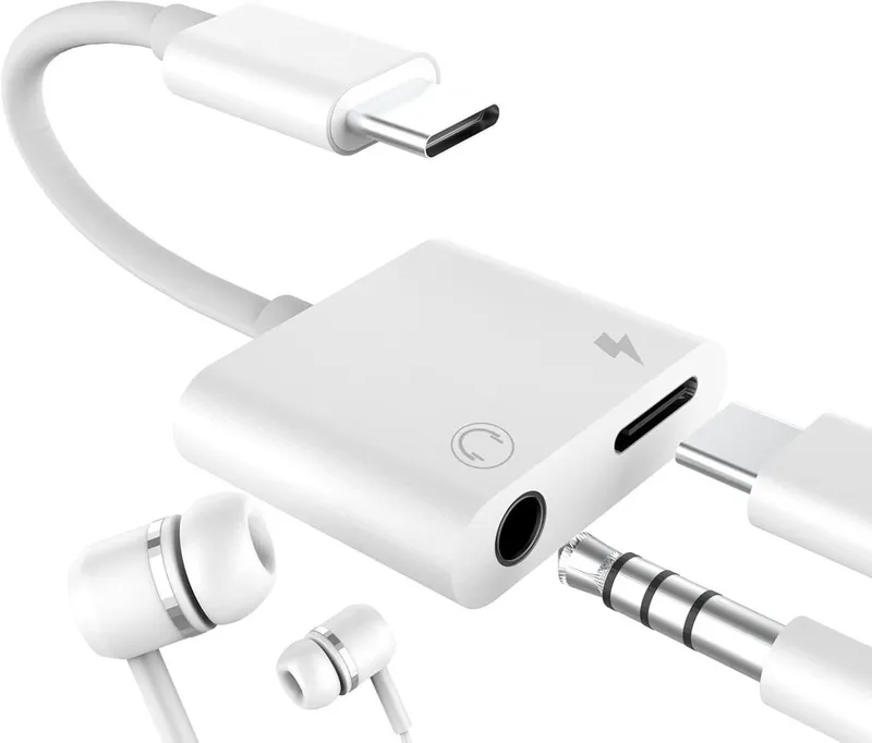 Alternativ bild 0 för SiGN USB-C till 3.5mm AUX Adapter, 3A - Ladda & Lyssna - Vit