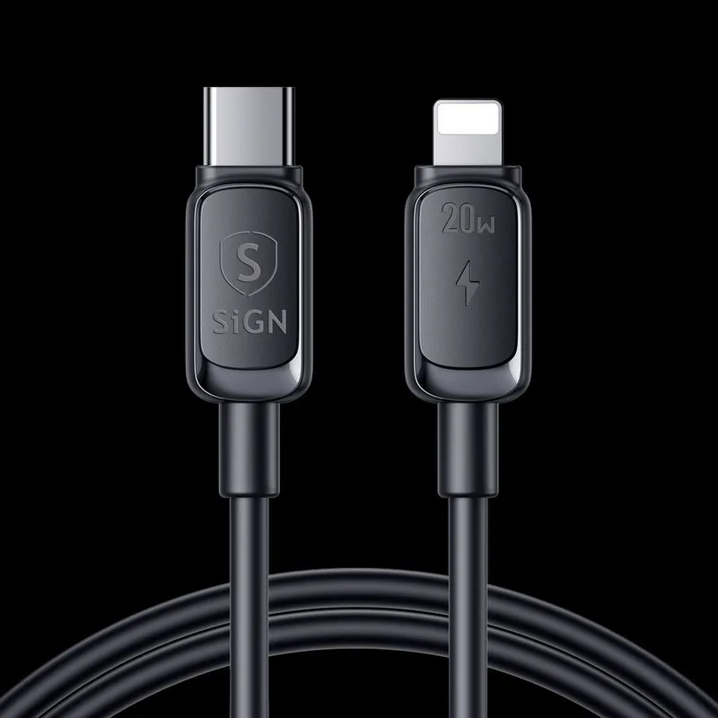 Alternativ bild 0 för SiGN USB-C till Lightning Kabel 20W, 0.25m - Svart